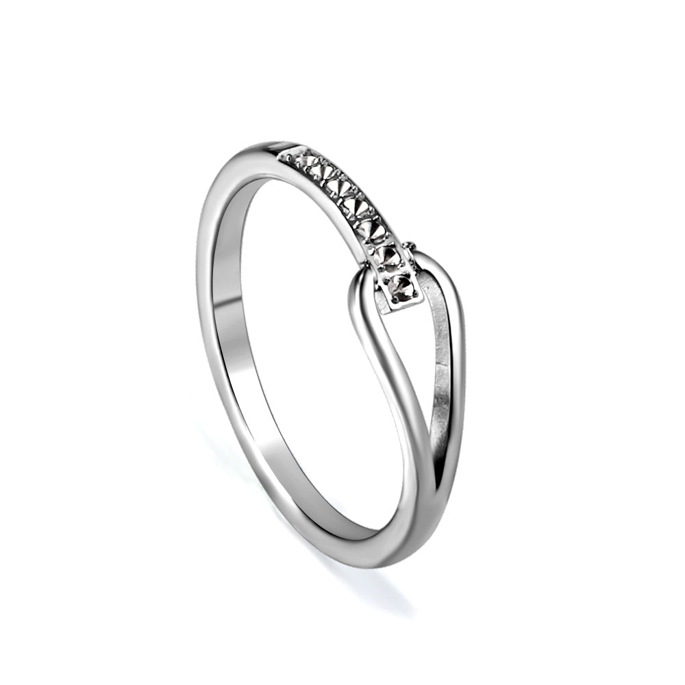 Geometric with diamonds water drop hollowing ring women's hundred finger ring asonjewelry